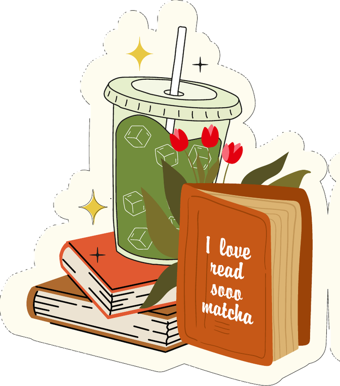 Закладка «Matcha & Books»